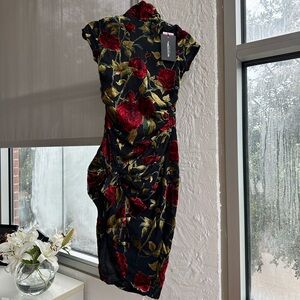 New with Tags! Rose midi dress with slit